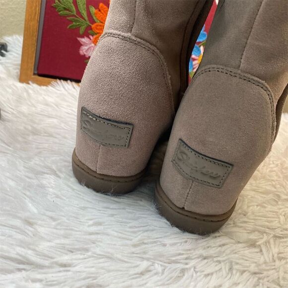 Skechers Women's Plus 3 Pulley Mid-Calf Boots Dark Taupe Size 8 - Picture 4 of 11